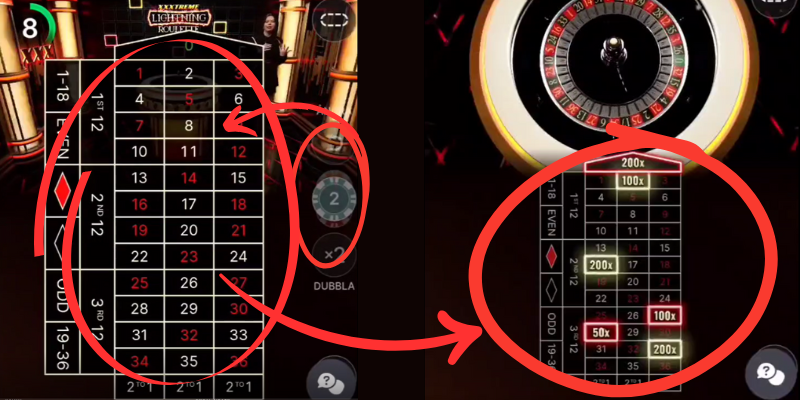 Hur man spelar XXXtreme Lightning Roulette