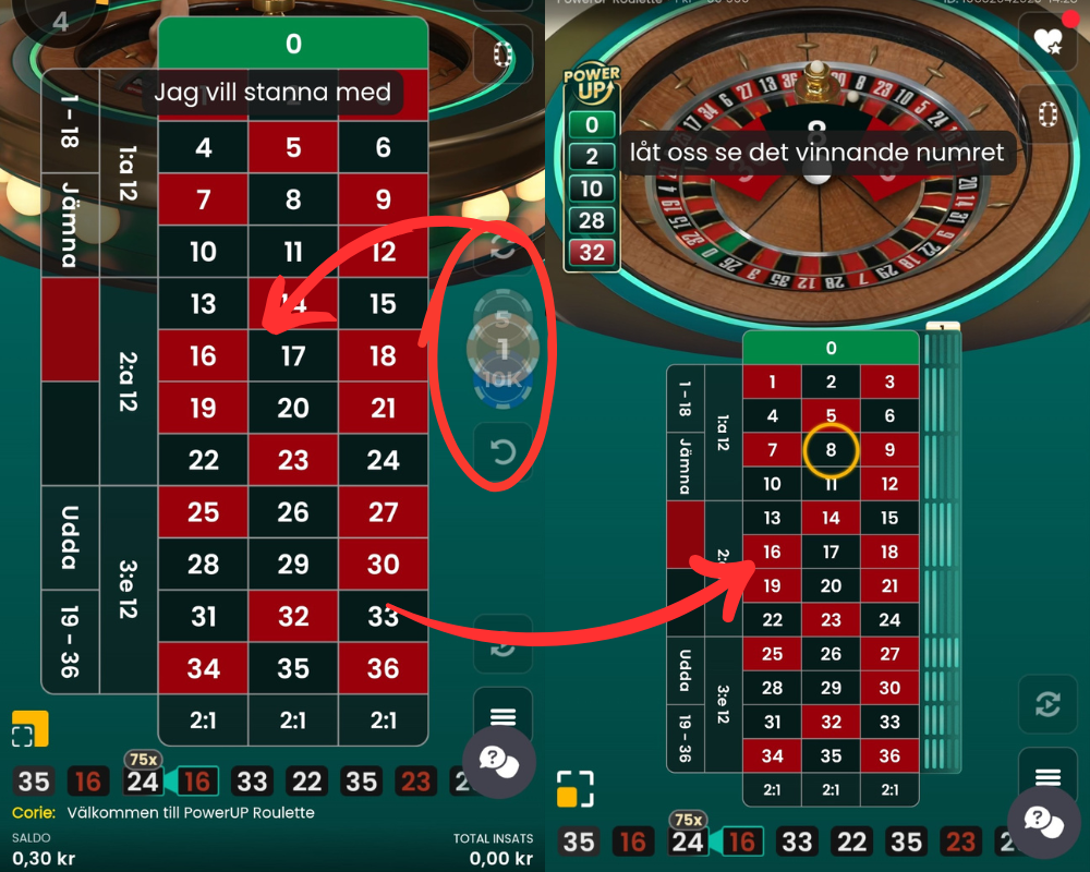 Hur man spelar PowerUP Roulette