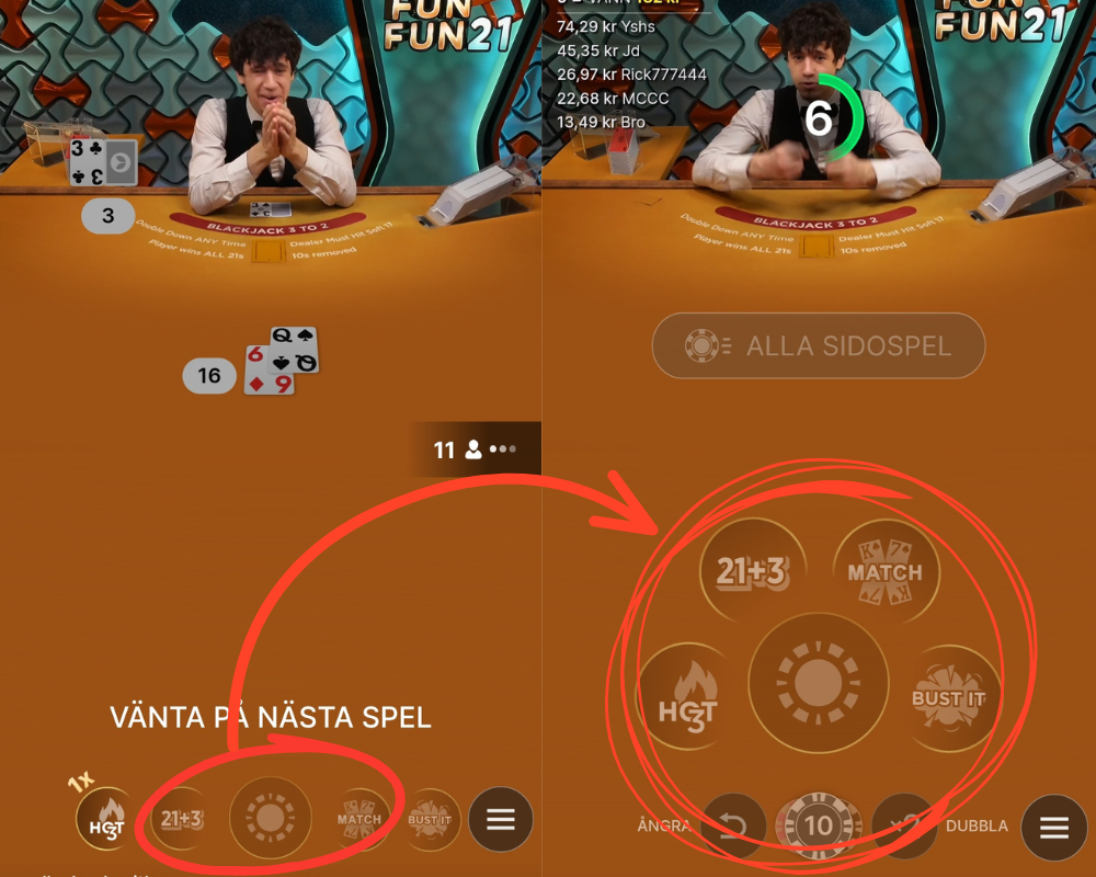 Hur man spelar Infinite Fun Fun 21 Blackjack