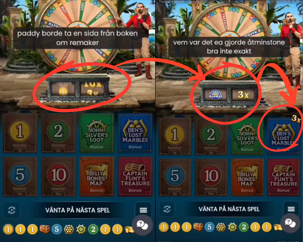 Hur du spelar Treasure Island: hur man tyder multiplikatorn.