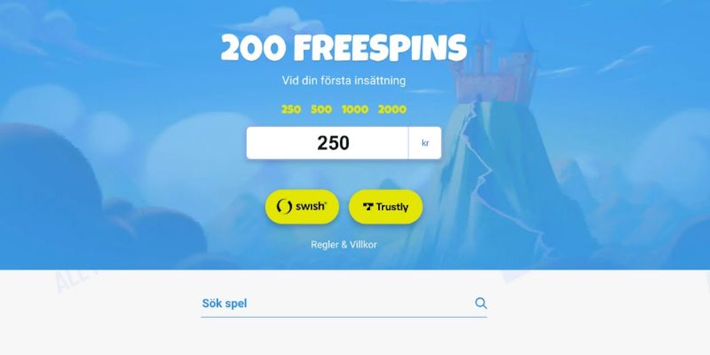 200 free spins