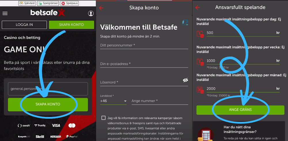 Betsafe casino registrering