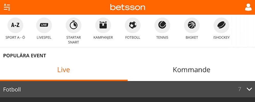 Hurra! Nu finns ny mobil oddsavdelning hos Betsson - Spela här idag