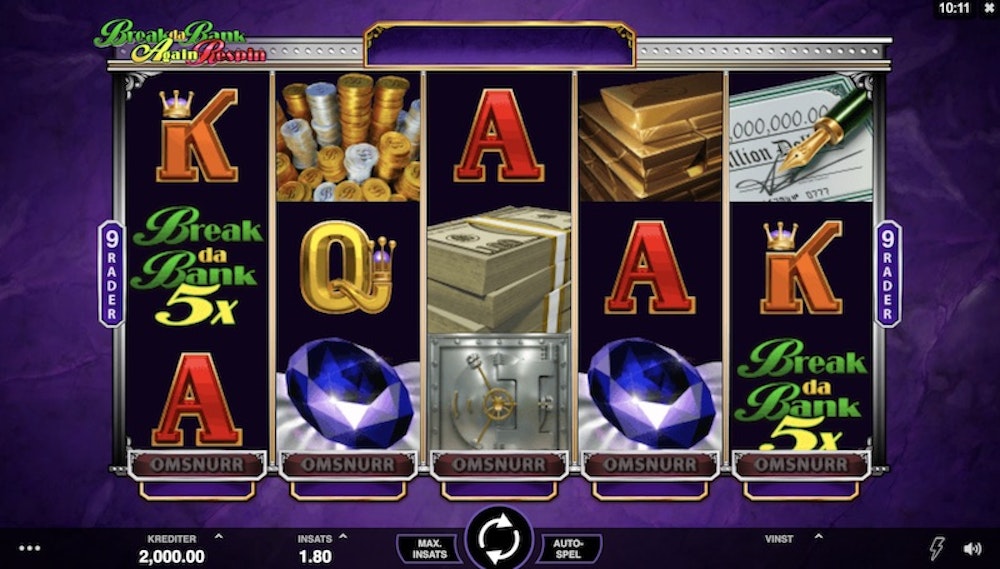 Break da Bank Again Respin från Microgaming