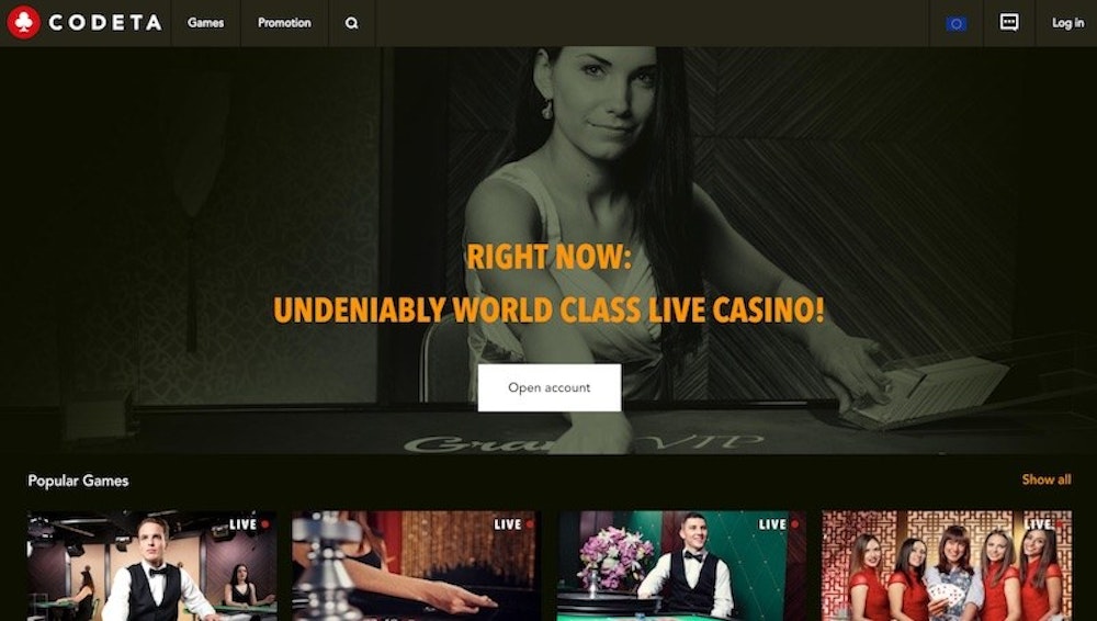 Live Casino-inriktade Codeta får helt ny design