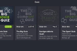Sveriges största Quiz hos ComeOn