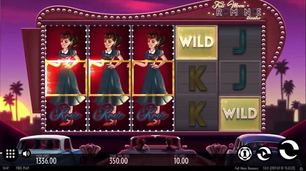 Full Moon Romance: Ny slot från Thunderkick med drive-in-bio-tema