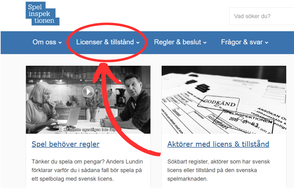 guide kolla licenser spelinspektionens startsida