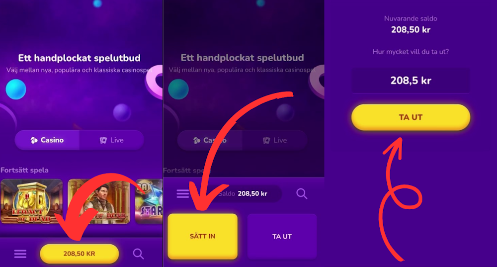 Snabbare casino uttag