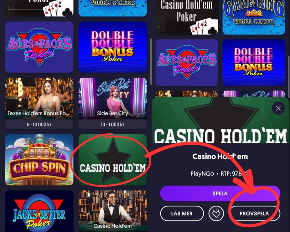 Leta reda på videopokerspelen och välj ditt spel