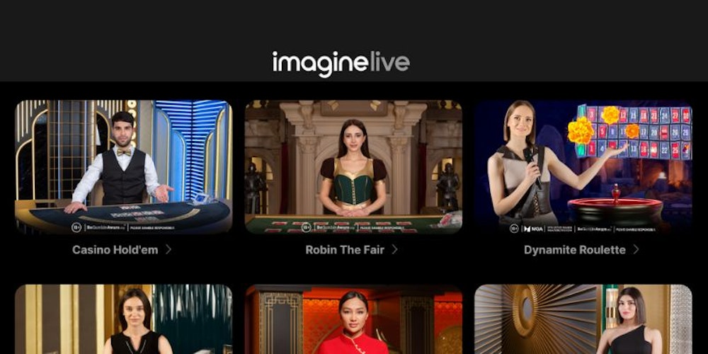 Några av spelen som finns hos Imagine Live