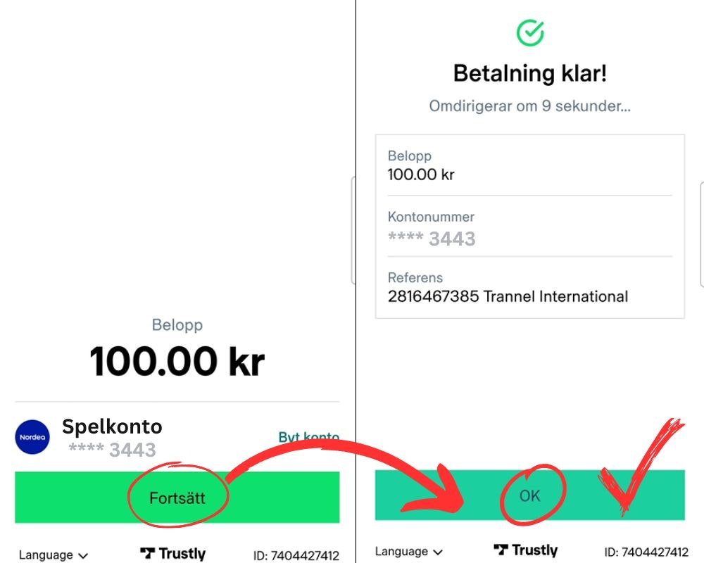 Insättning med Trustly 4