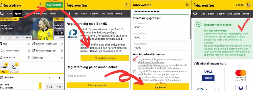 Interwetten Casino registrering