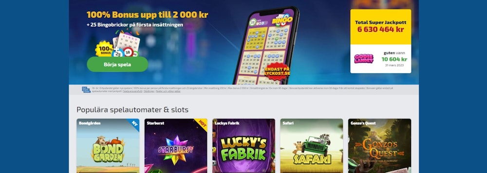 Paf casino spelutbud