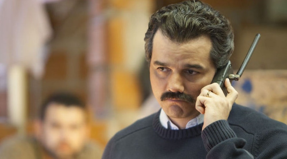 Pablo Escobar från första säsongen av Narcos