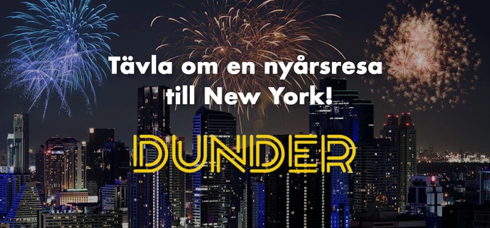 Fira in det nya året i New York med Dunder