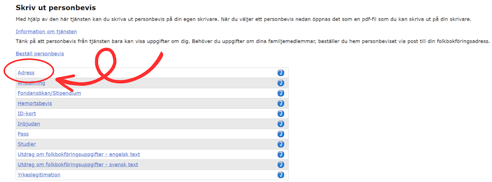 personbevis guide skatteverket adress