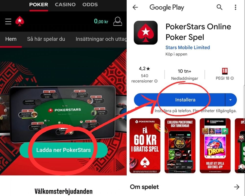Hur man hittar och laddar ner Pokerstars app