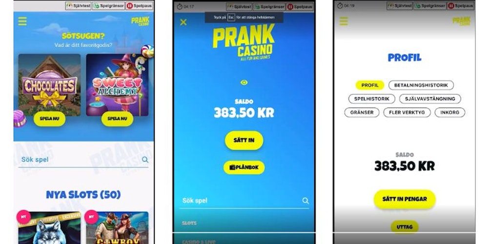 Prank casino uttag