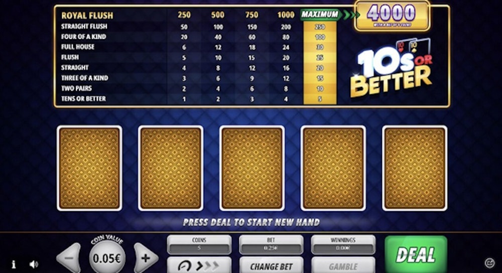 Tens or Better - nytt videopoker-spel från iSoftBet