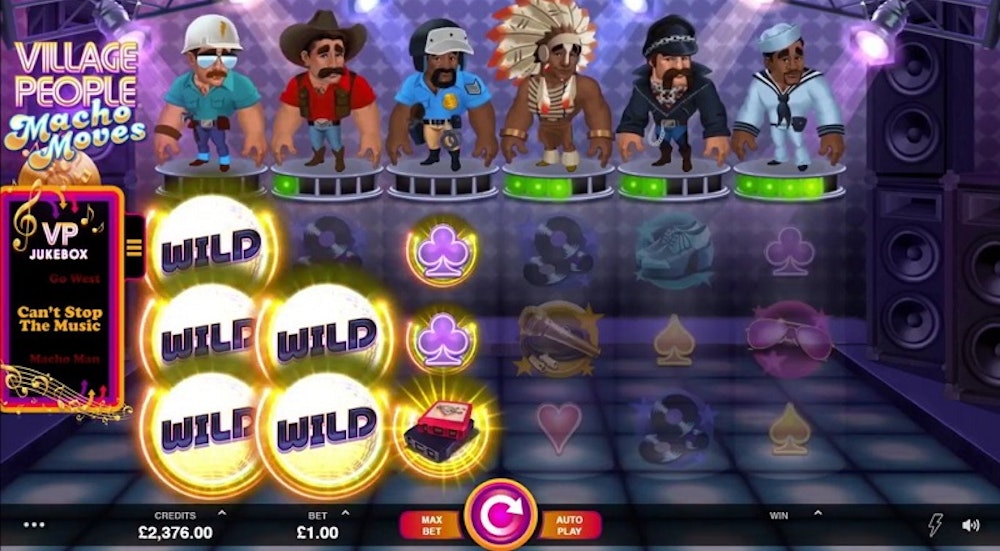 Village People: Macho Moves slot från Microgaming