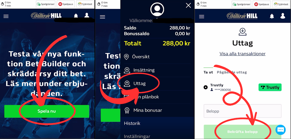 Hur man gör ett uttag hos William Hill